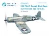 Quinta Studio QD32015 F4U-1 Corsair (Bird cage) 3D-Printed & coloured Interior on decal paper (for Tamiya kit) 1/32